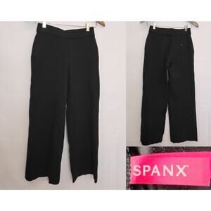 Spanx Wide Leg Slacks Women's XS Black Stretch Shaping Dress Pants #W4545